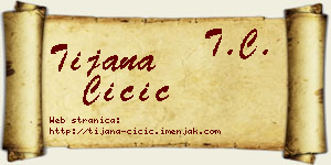 Tijana Čičić vizit kartica